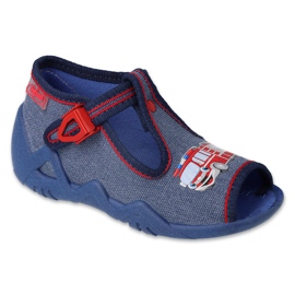Chaussons enfants Befado 217P118 camion de pompier bleu marine 1 Chaussons enfants Befado 217P118 camion de pompier bleu marine 1