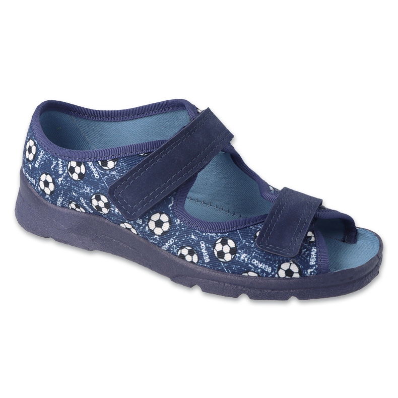 Sandales enfant Befado 969Y170, bleu marine, avec boules 1