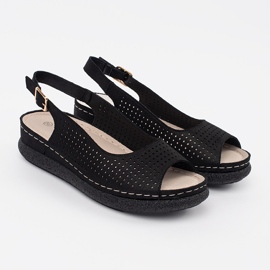 Goodin Sandales ouvertes confortables noires le noir 1