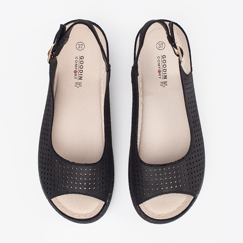Goodin Sandales ouvertes confortables noires le noir 2