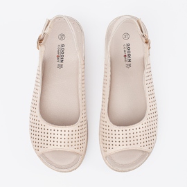 Goodin Sandales confortables aux noisettes légères d'or 1