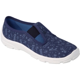 Chaussons enfants Befado 975Y186 bleu marine 1 Chaussons enfants Befado 975Y186 bleu marine 1