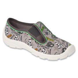 Chaussons enfants Befado 975Y188 gris avec applications colorées 1
