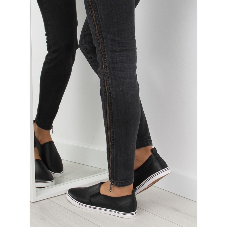 Baskets à enfiler noires face noire xl08p Noir le noir 1