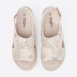 Goodin Sandales plates avec boucle taupe beige 1 Goodin Sandales plates avec boucle taupe beige 1