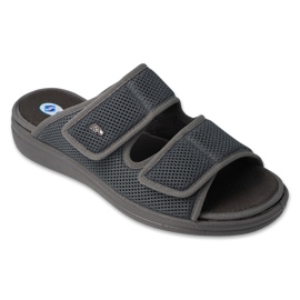Befado Dr.ORTO chaussons pour hommes avec semelle intérieure antibactérienne en PU 083M002 gris 1