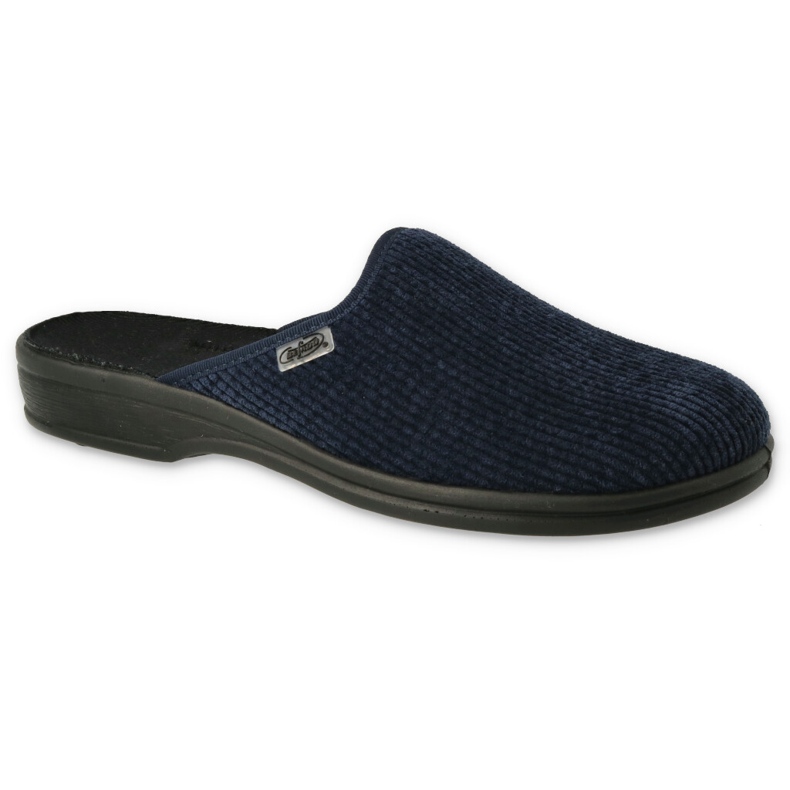 Slippers pour hommes de Befado PU 089M421 Navy Corchuroy bleu 1
