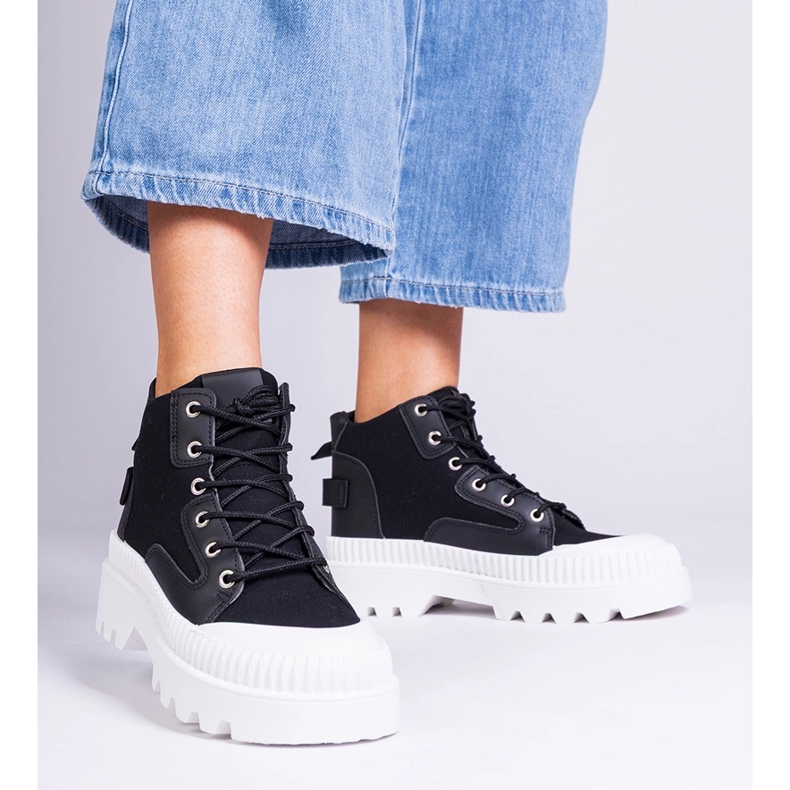 Inna Baskets montantes noires à plateforme Grotta 1