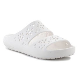Crocs Classic Floral Cutout Sandal 210966-0wV Flip Flops blanc 1