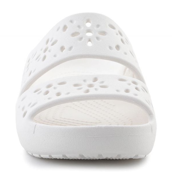 Crocs Classic Floral Cutout Sandal 210966-0wV Flip Flops blanche 2