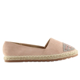 Espadrilles roses pour femme H8-102 champagne 1