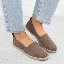 Espadrilles féminines a glissé le daim kaki potocki py16332 vert 6