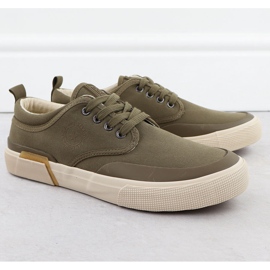 Baskets textiles masculines Khaki Big Star RR174064 vert 1