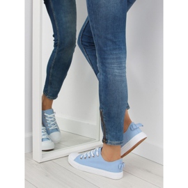 Baskets pour femmes avec un nœud, bleu 8935 Bleu 4