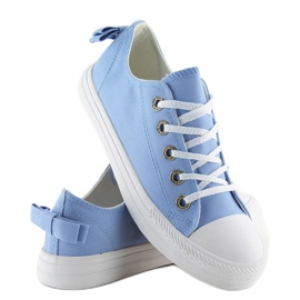 Baskets pour femmes avec un nœud, bleu 8935 Bleu 1