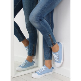 Baskets pour femmes avec un nœud, bleu 8935 Bleu 2