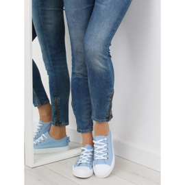 Baskets pour femmes avec un nœud, bleu 8935 Bleu 3