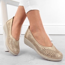 Chaussures compensées ajourées Potocki W WOL238 or d'or 3