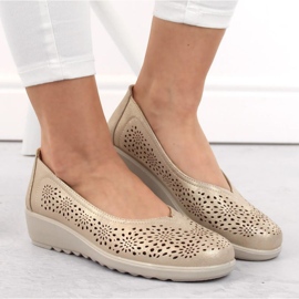 Chaussures compensées ajourées Potocki W WOL238 or d'or 4