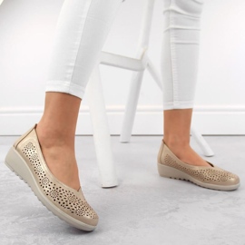Chaussures compensées ajourées Potocki W WOL238 or d'or 5