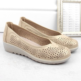 Chaussures compensées ajourées Potocki W WOL238 or d'or 6