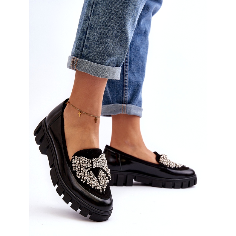 Mocassins vernis femme Laura Messi 2785 Noir 3