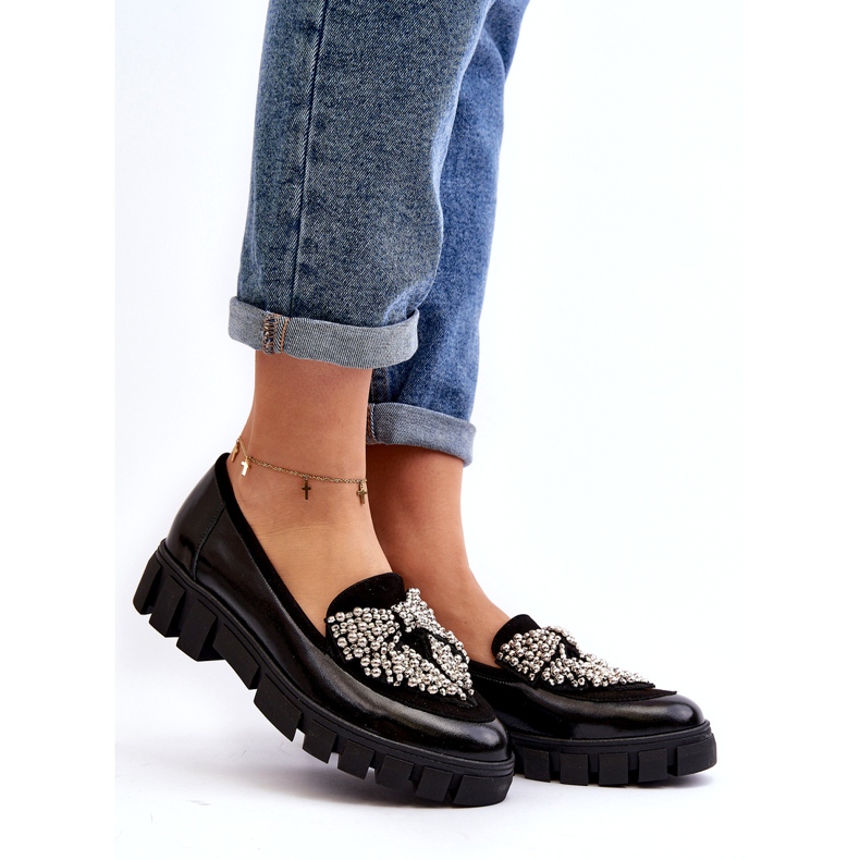 Mocassins vernis femme Laura Messi 2785 Noir le noir 1