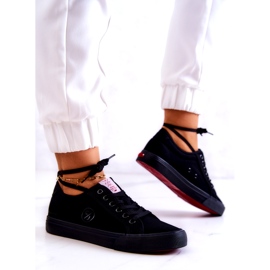 Cross Jeans Les baskets de matériel pour femmes croix jeans jj2r4049c noir le noir 2