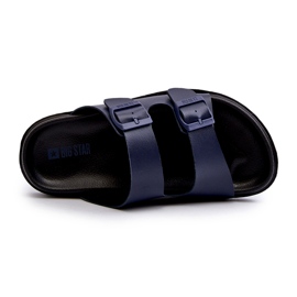 Tongs Légères Pour Hommes Avec Boucles Big Star NN174593 Bleu Marine 1