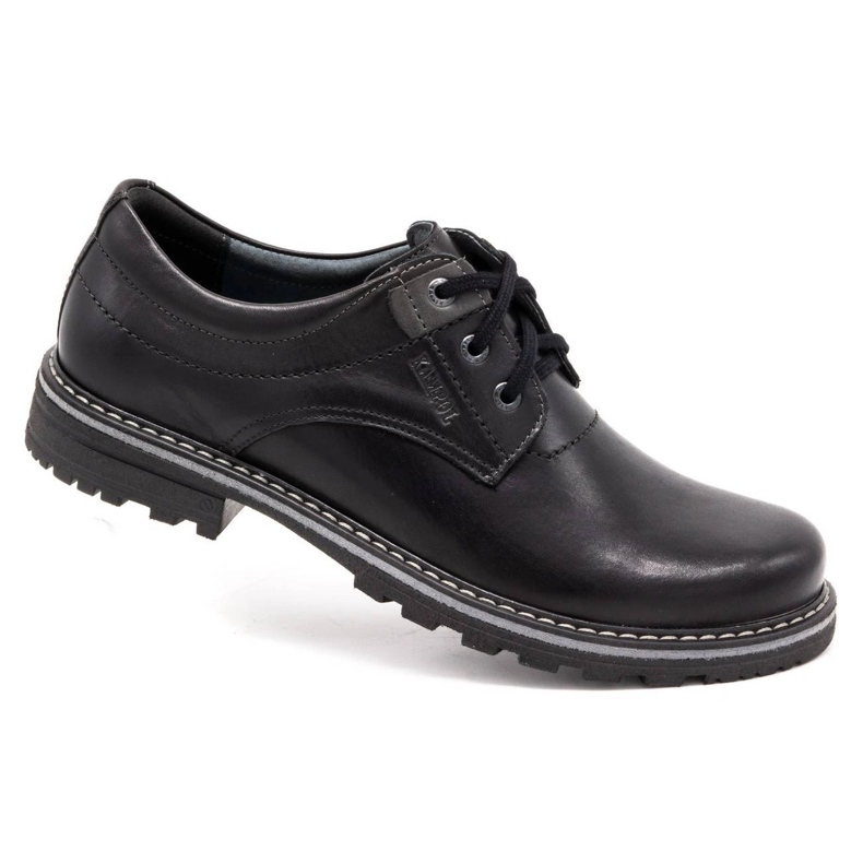 Kampol Chaussures homme en cuir 32/15 Noir 2