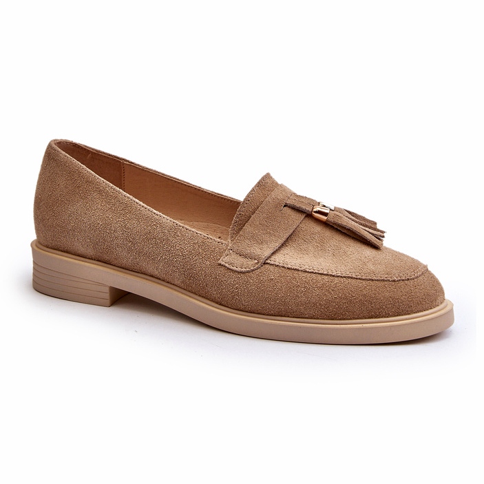 Zazoo 3420 en cuir en cuir en cuir en cuir plat beige 1