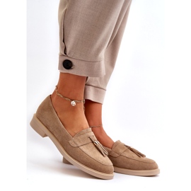 Zazoo 3420 en cuir en cuir en cuir en cuir plat beige 2