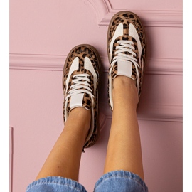 Baskets Leopard Sneakers sur une semelle épaisse brun 3