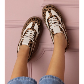 Baskets Leopard Sneakers sur une semelle épaisse brun 4