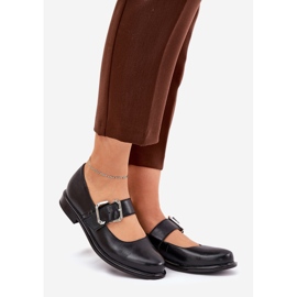 Chaussures en cuir pour femmes avec Laura Messi 2980 Black Pinmp noir 1