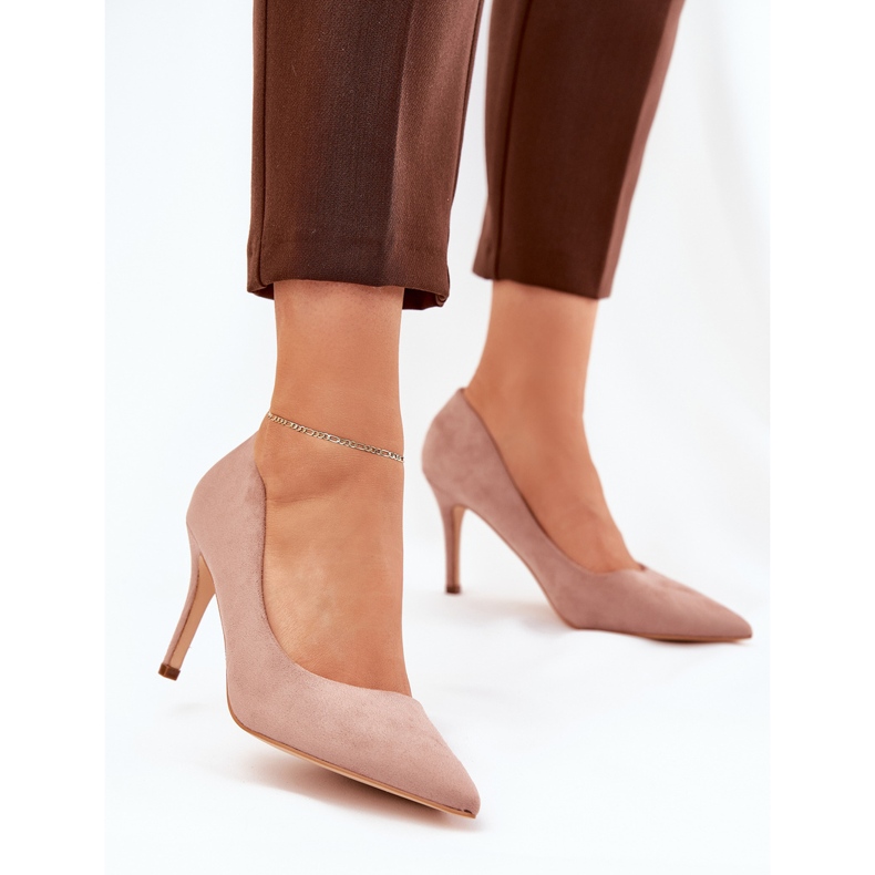 Eco Suede talons Khaki beige 2