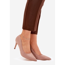 Eco Suede talons Khaki beige 1