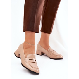 Pompes nues à thèses peintes beige 2 Pompes nues à thèses peintes beige 2