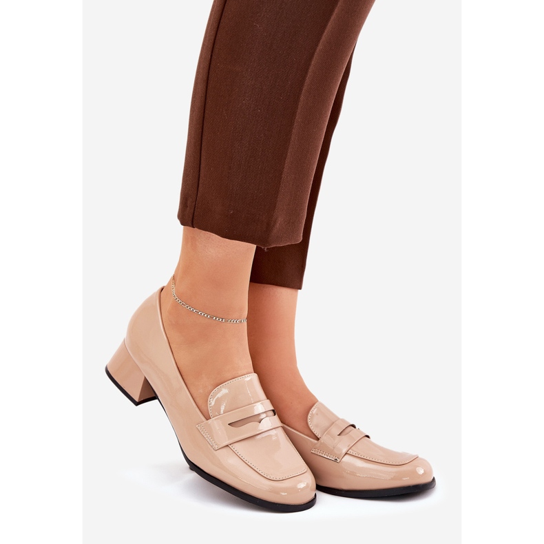 Pompes nues à thèses peintes beige 1 Pompes nues à thèses peintes beige 1