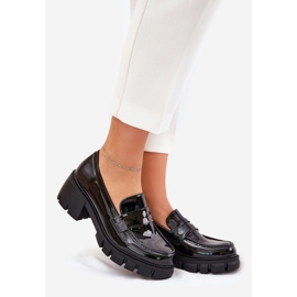 Chaussures pour femmes peintes sur un noir talon noir 1