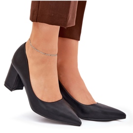 Pompes pour femmes sur le pilier avec un nez pointu noir le noir 7