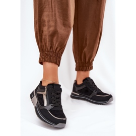 Chaussures de sport pour femmes avec une fermeture éclair sur la plate-forme noire le noir 2 Chaussures de sport pour femmes avec une fermeture éclair sur la plate-forme noire le noir 2