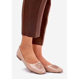 Ballerines féminines élégantes peintes avec un détail beige décoratif Vinceza 17377 1