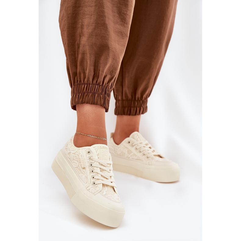 Big Star RR274746 baskets en dentelle pour femmes beige 2