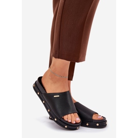 Les tongs pour femmes sur la plate-forme avec Big Star RR274214 Black Studs noir 1
