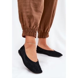 Ballerines en daim féminin Big Star RR274080 Black noir 2