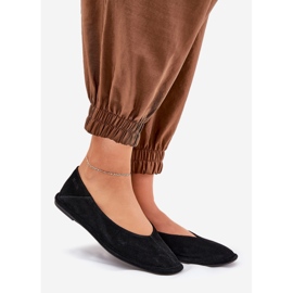 Ballerines en daim féminin Big Star RR274080 Black noir 1