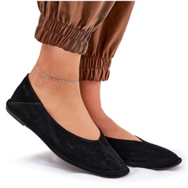 Ballerines en daim féminin Big Star RR274080 Black le noir 9