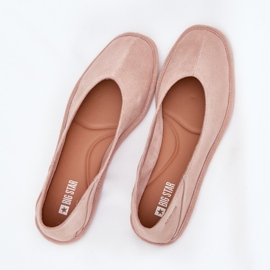 Ballerines en daim féminin Big Star RR274081 rose 2