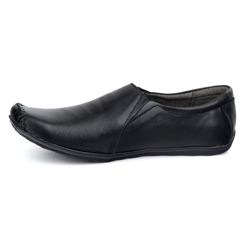 Olivier Chaussures pour hommes mocassins en cuir insérés 306Kz noirs 1